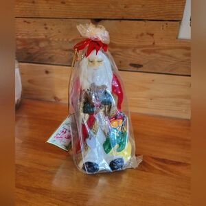 ❤️🩷❤️Old world Christmas Santa molded wax candle 6" nwt